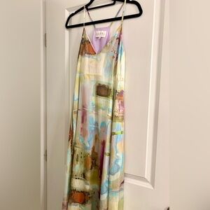 Nicole Miller Multicolor Abstract Maxi Dress 👗